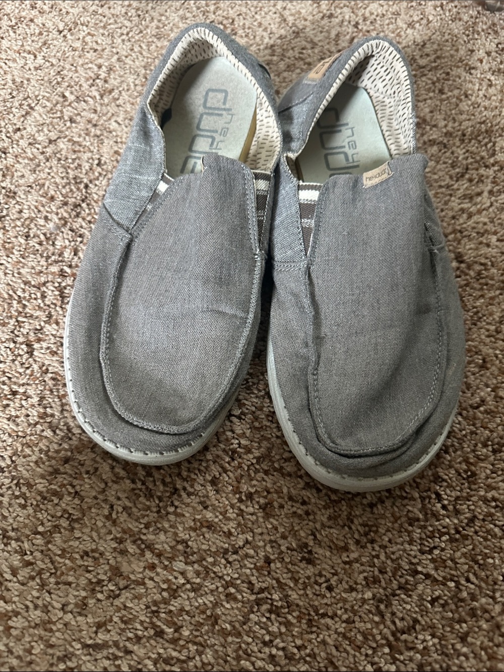 Hey Dude Gray Slip-On Canvas men’s Sneakers
